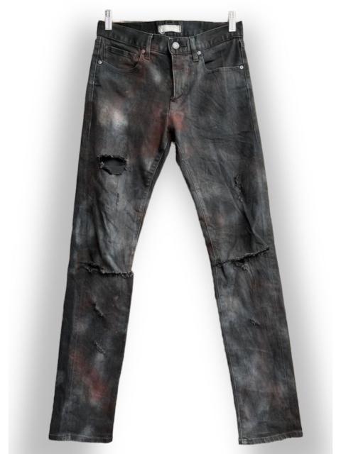 Other Designers Avant Garde - Distressed Denim Uniqlo Skinny Tapered Jeans Japan