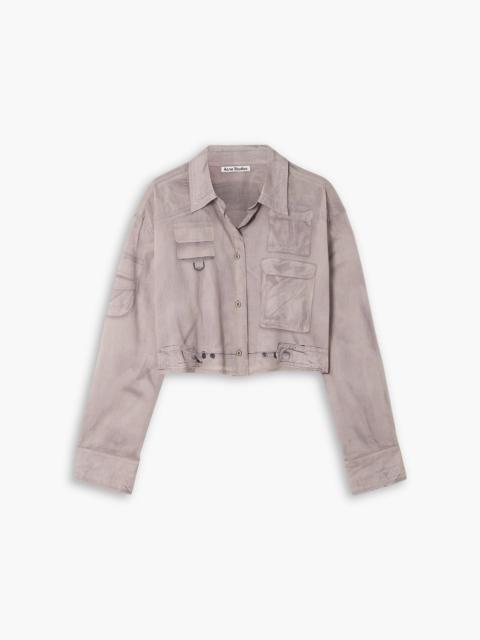 Acne Studios Cropped printed cotton shirt