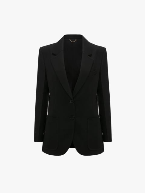 Victoria Beckham Patch Pocket Jacket In Black