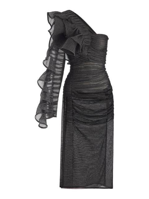 MATICEVSKI Raider One-Should Midi Dress dark grey