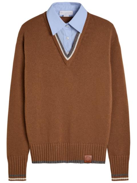 Stella McCartney Stella Mccartney Shirt-effect Wool Jumper