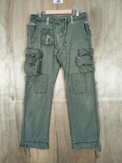 Other Designers Vintage - VINTAGE ROYAL FADED CARGO PANTS/ BONDAGE PANTS #REP3