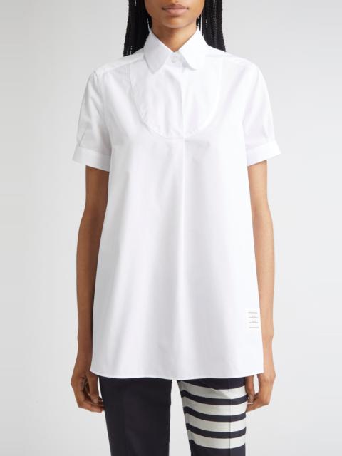 Thom Browne Thom Browne Peter Pan Collar Cotton Button-Up Shirt in White at Nordstrom