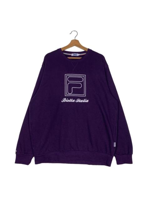 FILA FILA Big Logo Purple Crewneck Sweatshirts #0818-C37