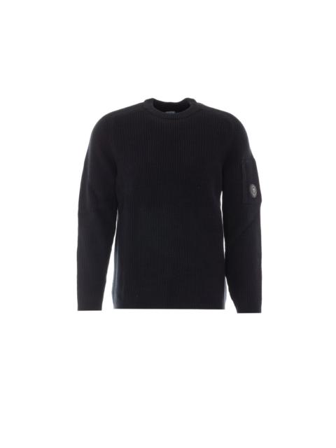C.P. Company C.P. Company Men Full Rib Cotton Lens Sweater