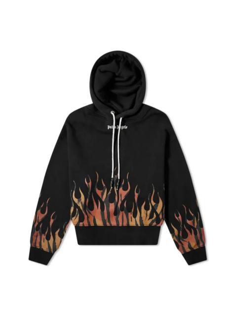 Palm Angels Palm Angels Tiger Flames Popover Hoodie 'Black Orange' PMBB058E20FLE0011020