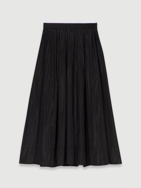 maje Long skirt with contrast waistband