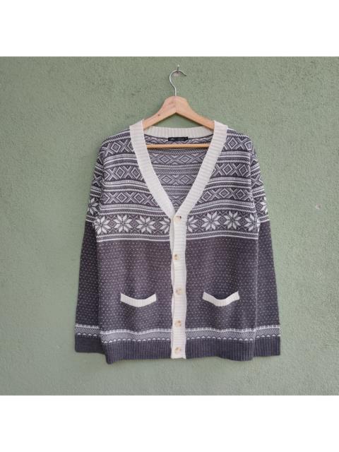 Other Designers Cardigan - Vintage MEN’S MELROSE Full Print Cardigan Knitwear