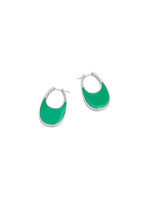 COPERNI LACQUERED MEDIUM SWIPE EARRING (GREEN)