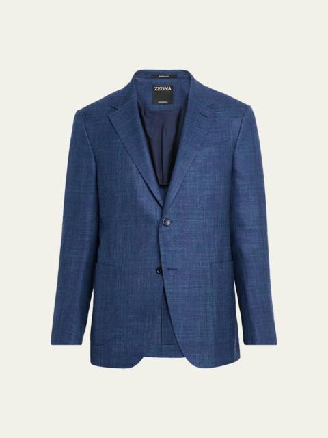 ZEGNA Men's Tonal Plaid Single-Breasted Sport Coat