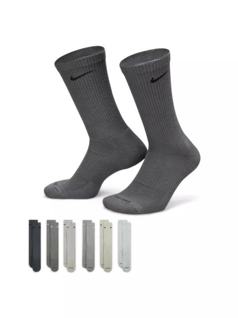Nike Everyday Crew 6-Pack Socks - Grey