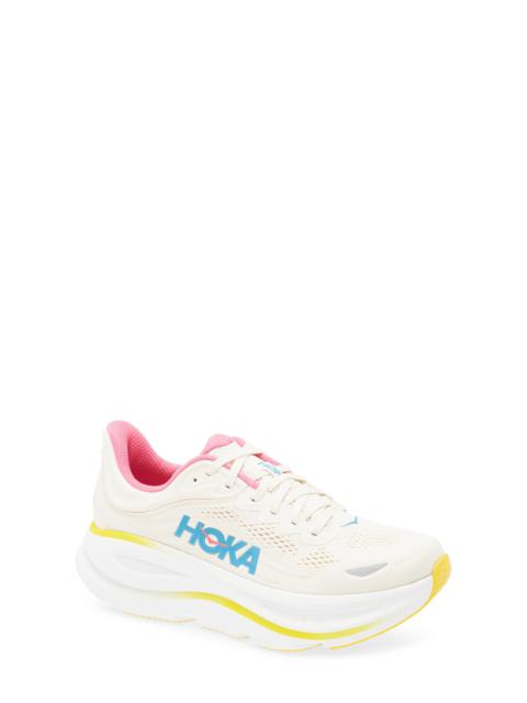 HOKA HOKA Bondi 9 Running Shoe in Alabaster /Birch at Nordstrom