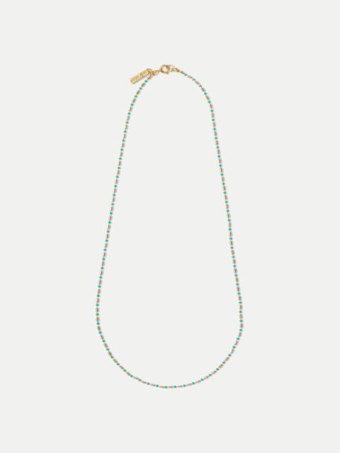 VERONICA BEARD LONG ENAMEL BEAD CHAIN NECKLACE