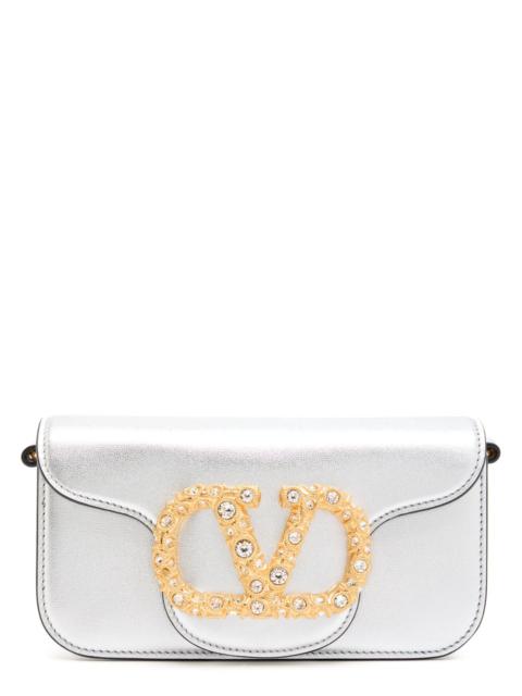 Valentino Locò Small Metallic Grained Leather Shoulder bag
