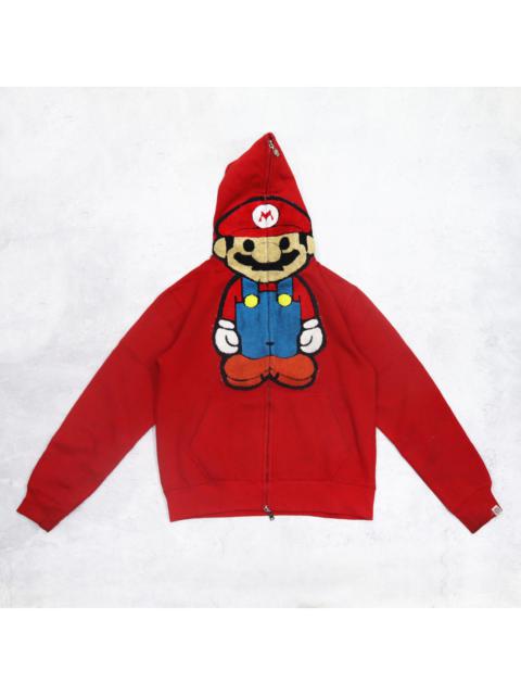 A BATHING APE® Vintage 90s A BATHING APE Babymilo Super Mario Big Logo Sweater Sweatshirt Hoodie Made In Japan