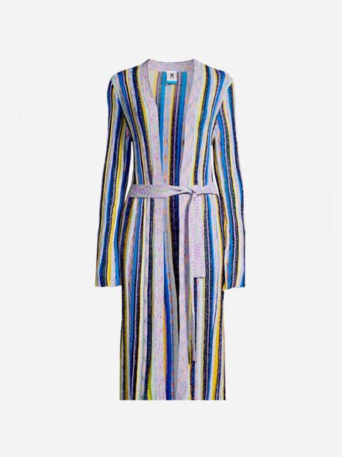 Other Designers M by Missoni - M Missoni Lurex long Metallic Striped Cardigan