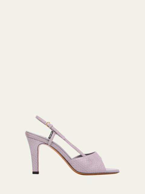 Miu Miu Ayer Snake Slingback Sandals