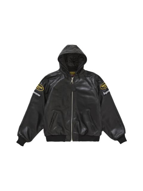 Supreme Supreme Vanson Leathers Hooded Work Jacket Black