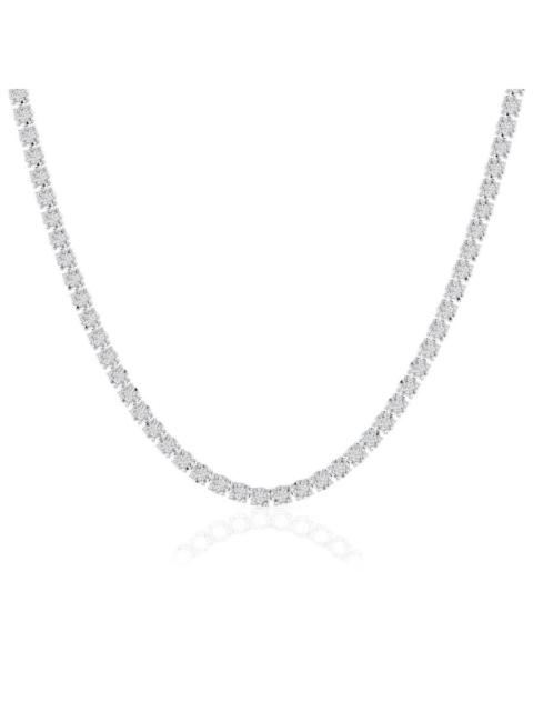 Other Designers Brilliant Diamond Miracle plate Tennis neckalce (75% diamond coverage)
