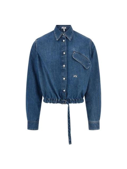 Loewe LOEWE Blue Belted Shirt New & Authentic (Women's size:6;)