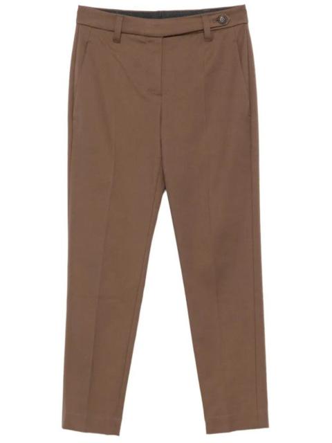 Brunello Cucinelli COTTON PANTS WITH TAPERED LEG