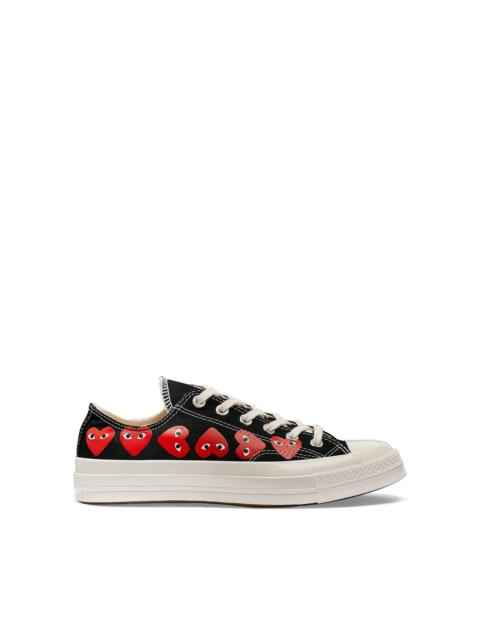 Comme des Garçons PLAY CONVERSE LOW 'CHUCK TAYLOR' SNEAKERS MULTI HEART - BLACK