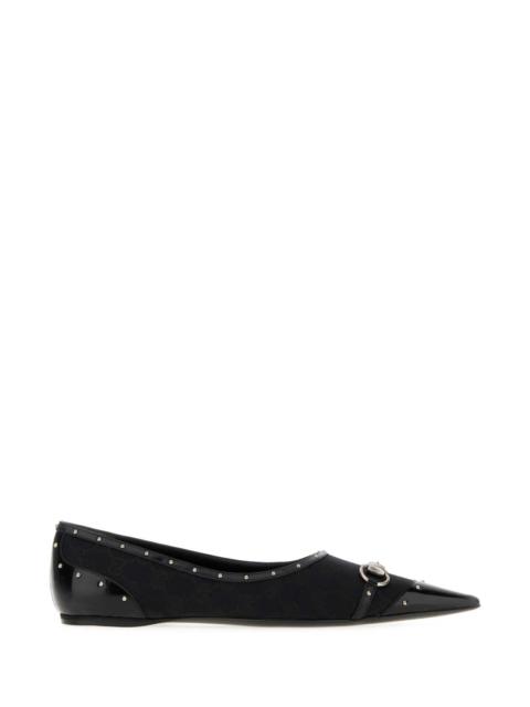 GUCCI Gucci Men Black Gg Fabric Loafers