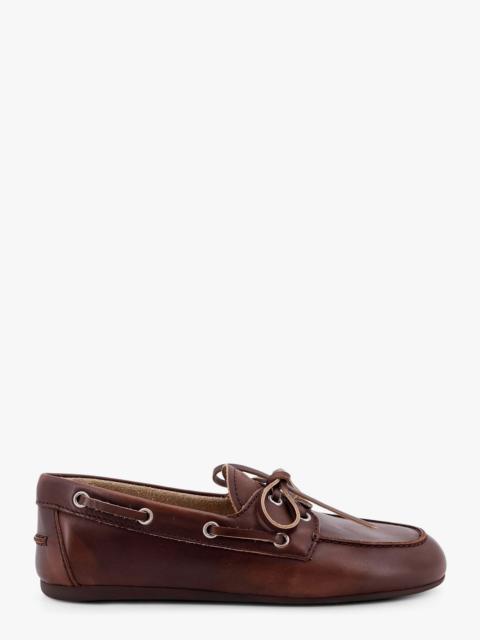 Miu Miu Miu Miu Women Leather Loafers With Lettering Logo