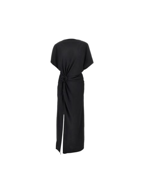 ROTATE Rotate Women Slit Long Dress With Rose Detail