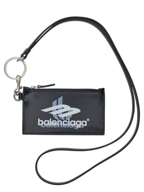 Balenciaga logo card case with key chain