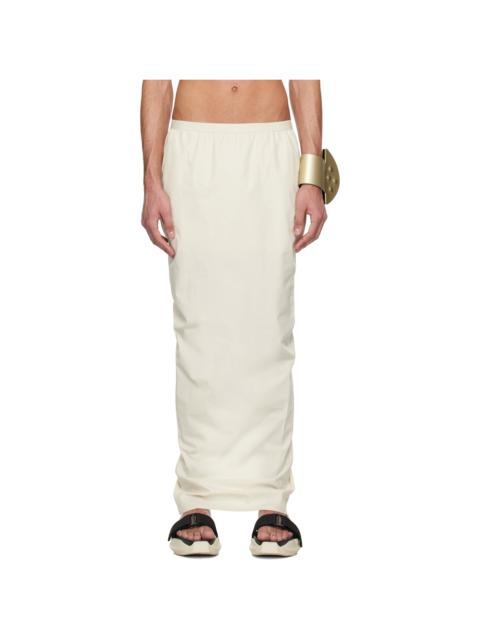 Rick Owens Off-White Hollywood Soft Pillar Long Skirt