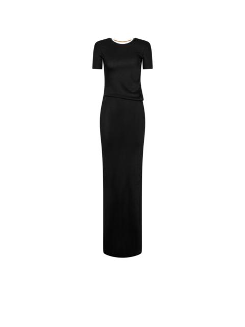 TOM FORD LONG DRESS WITH CUT OUT AND CHAIN CLOSURE