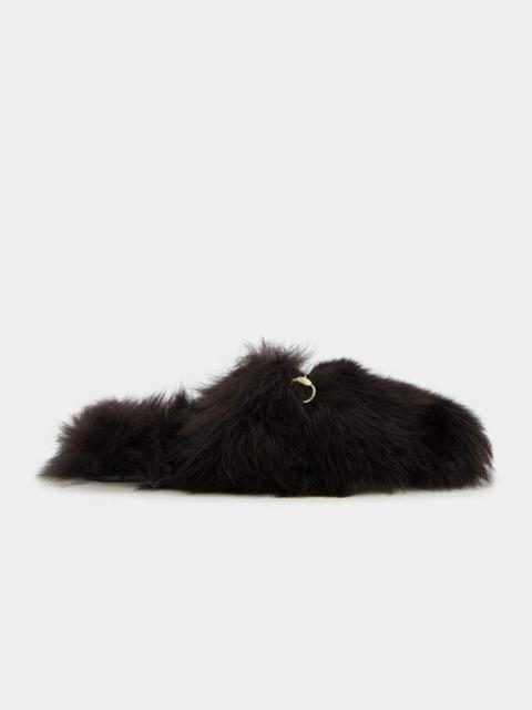 GUCCI Gucci Horsebit Shearling Slippers