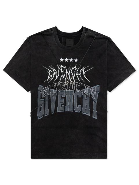 Givenchy GIVENCHY OVERSIZED FIT T-SHIRT W/ HARNESS - GREY