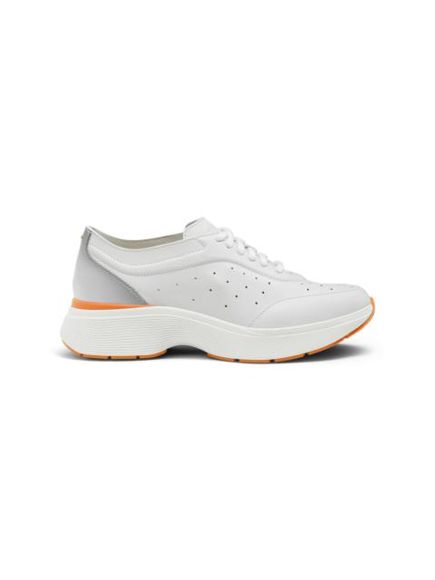 Santoni Women's white leather Bounce sneaker