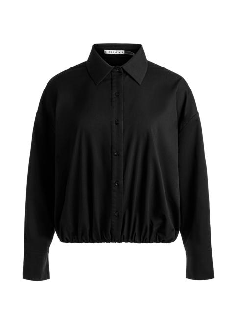 Alice + Olivia TOBIE CINCHED BUTTON DOWN