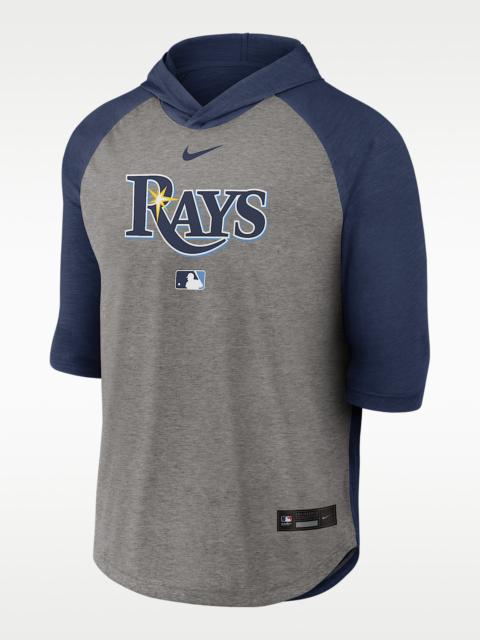 Nike Tampa Bay Rays Authentic Collection Flux Men's Nike Dri-FIT MLB 3/4-Sleeve Hooded T-Shirt