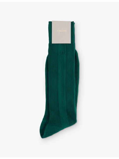 TOM FORD Crew Ribbed Cotton Socks