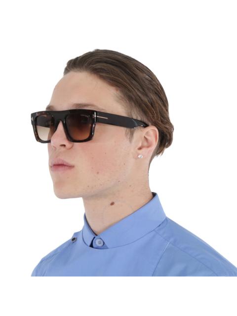 TOM FORD Open Box - Tom Ford Fausto Gradient Brown Geometric Men's Sunglasses FT0711 52F 53