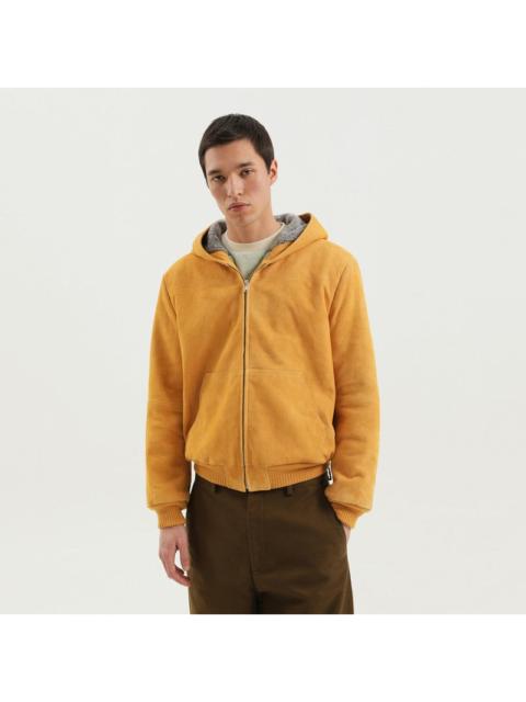 Other Designers 1989 Studio Yellow Suede Hoodie Men