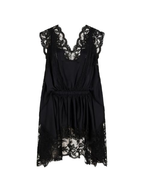 lace satin dress