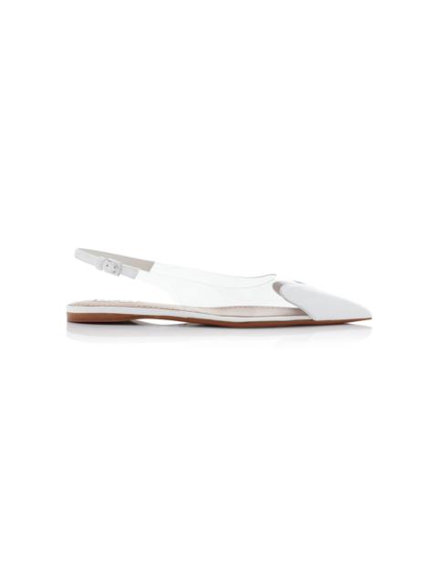 Alaïa Le Coeur PVC Slingback Flats white