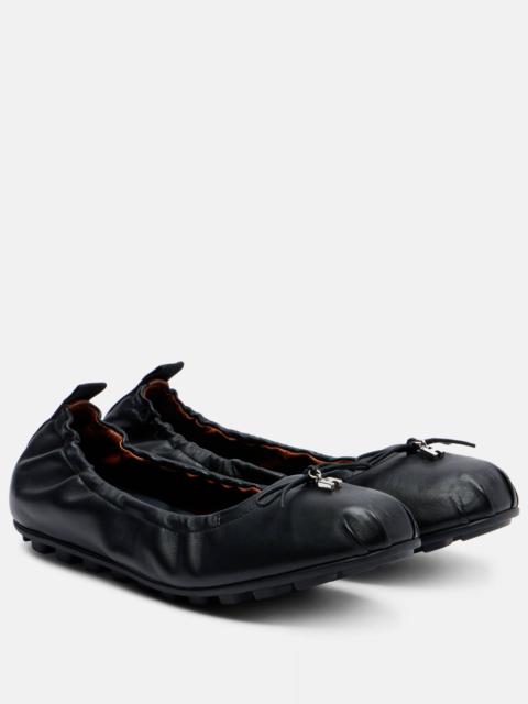 HOGAN Hogan Olympia leather ballerina flats