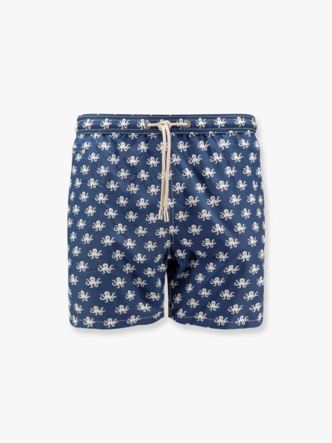 MC2 SAINT BARTH - Mc2 Saint Barth Recycled Nylon Swim Trunks With Polpo Gang Print