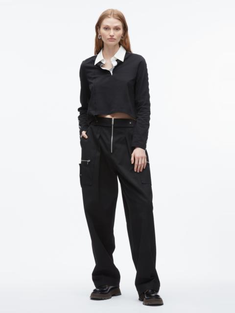 3.1 Phillip Lim Patchwork Cropped Polo