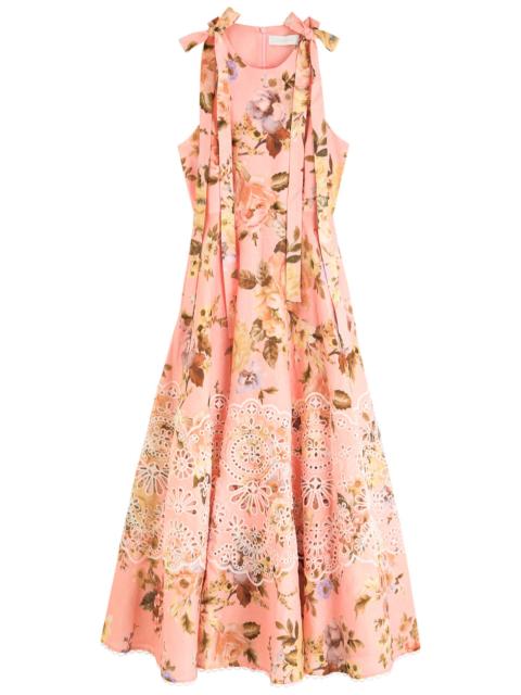 Zimmermann Zimmermann Acacia Floral-print Linen Midi Dress