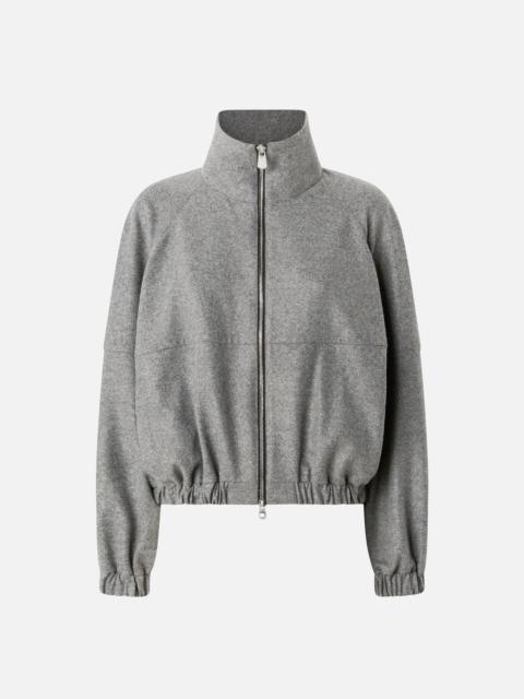 PINKO WOOL-BLEND BOMBER JACKET WITH ZIP