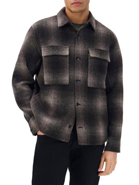 rag & bone rag & bone Austin Plaid Wool Blend Flannel Button-Up Shirt Jacket in Brown Plaid at Nordstrom