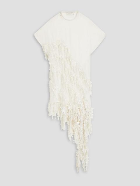 Zimmermann Embellished linen and silk-blend organza dress