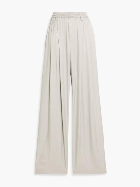 Alexander Wang Pleated crepe wide-leg pants